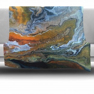 East Urban Home Geologic Veins by Carol Schiff Fleece Throw Blanket EUBN7211